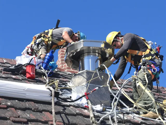 Protective chimney cap installed by Bay Village Chimney Sweep in Bay Village, OH