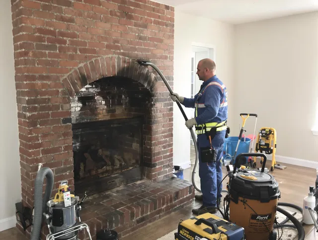 Bay Village Chimney Sweep expert performing detailed chimney sweep in Bay Village, OH