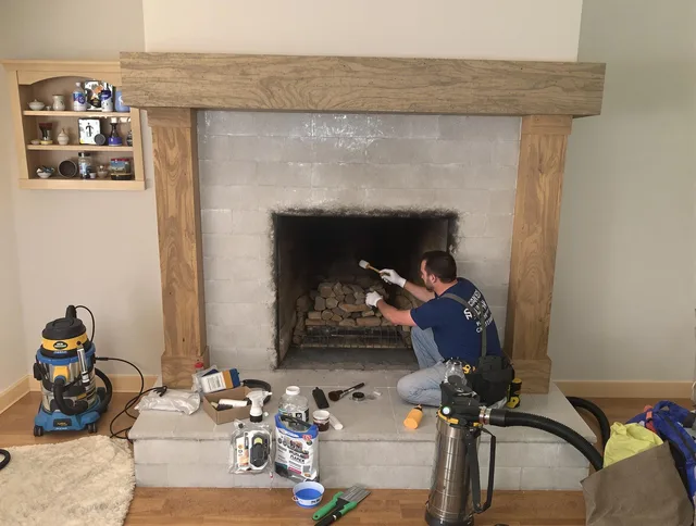 Detailed creosote removal process by Bay Village Chimney Sweep in Bay Village, OH