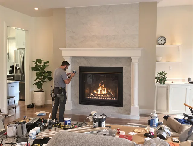 Newly installed fireplace by Bay Village Chimney Sweep in Bay Village, OH