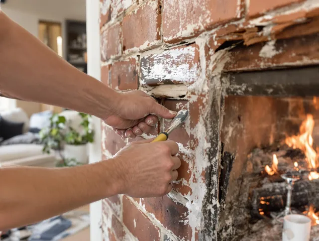 Routine fireplace repair by Bay Village Chimney Sweep in Bay Village, OH