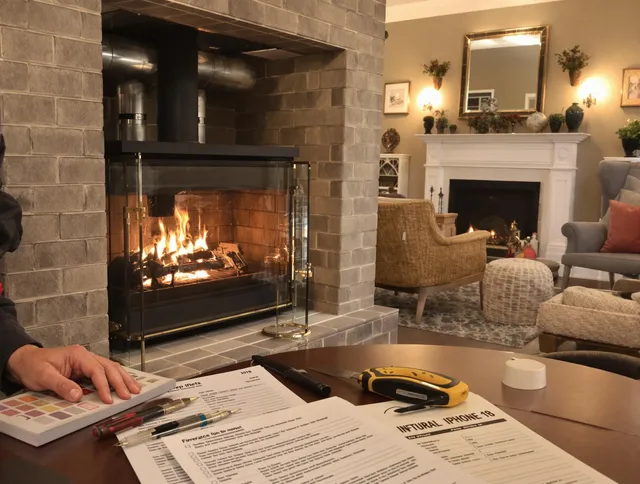 Bay Village Chimney Sweep verifying fireplace safety measures in Bay Village, OH